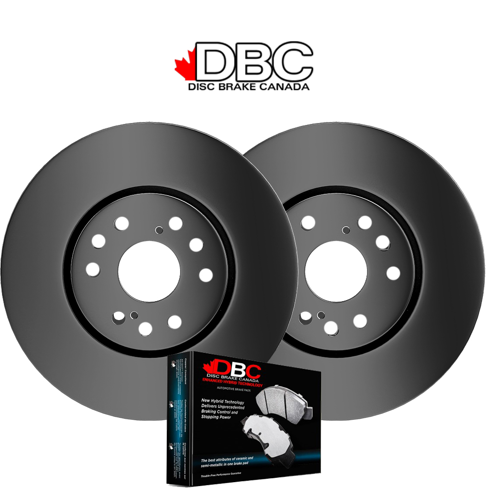 Front Premium Black Koted Rotors and Premium Ceramic Brake Pads w/ HW Kit BC-60080041-R