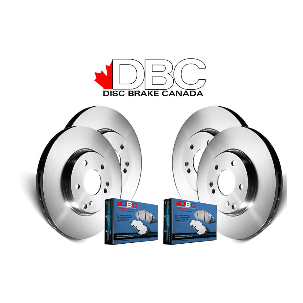 Front and Rear G3000 Rotors and Premium Semi-Metallic Brake Pads w/ HW Kit G-60080028-K