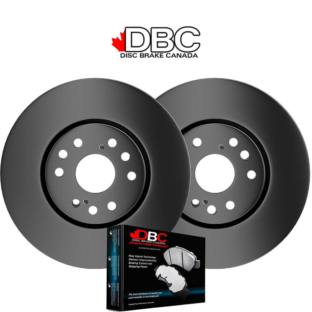 Front Premium Black Koted Rotors and Premium Ceramic Brake Pads w/ HW Kit -  BC-60059042-R