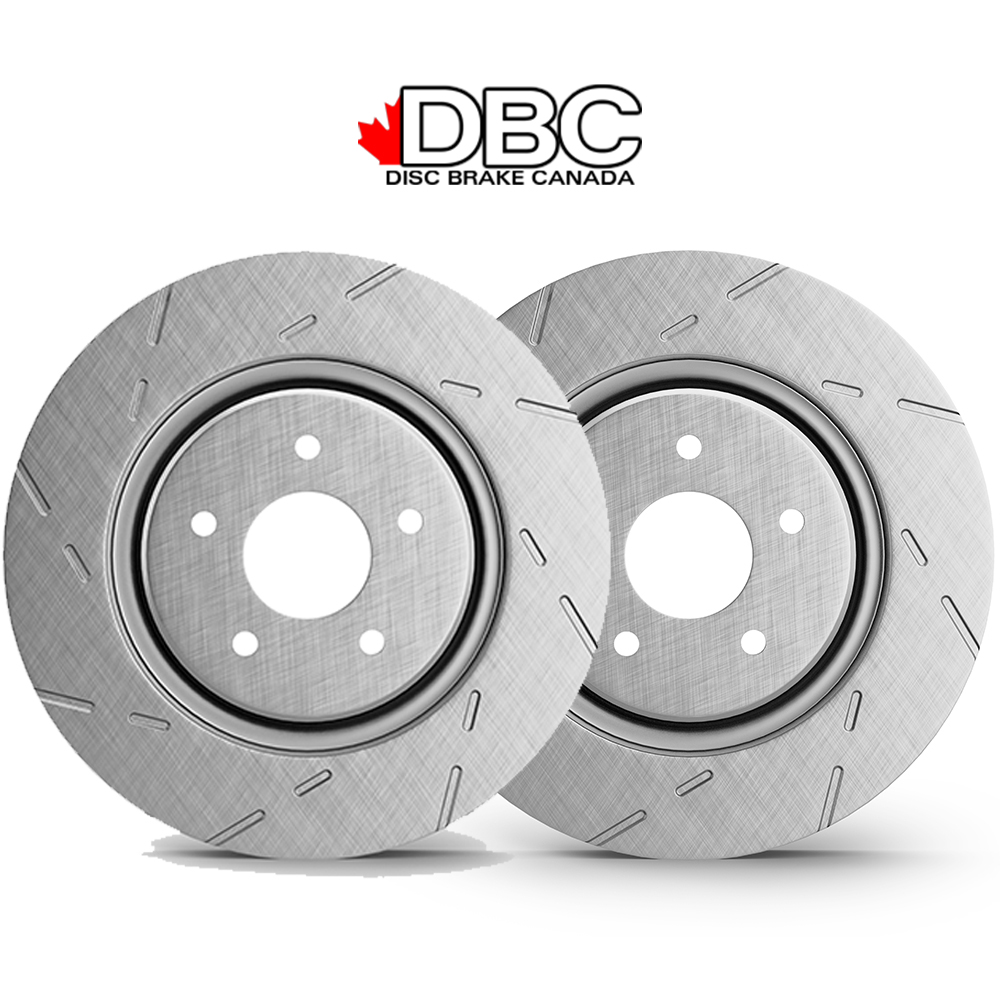 Front Pair High Performance Slotted EVO GEOMET Koted Rotors ONLY  -   SLG-12161053-D